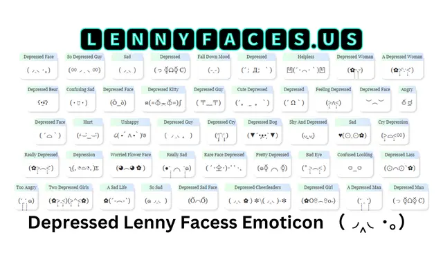 Depressed Lenny Faces Emoticon （◞‸◟･｡）