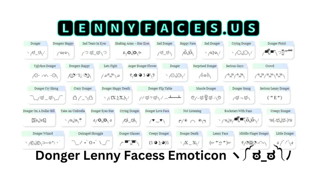 Donger Lenny Faces Emoticon ヽ༼ಠ_ಠ༽ﾉ